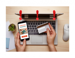 holiday shopping on computer